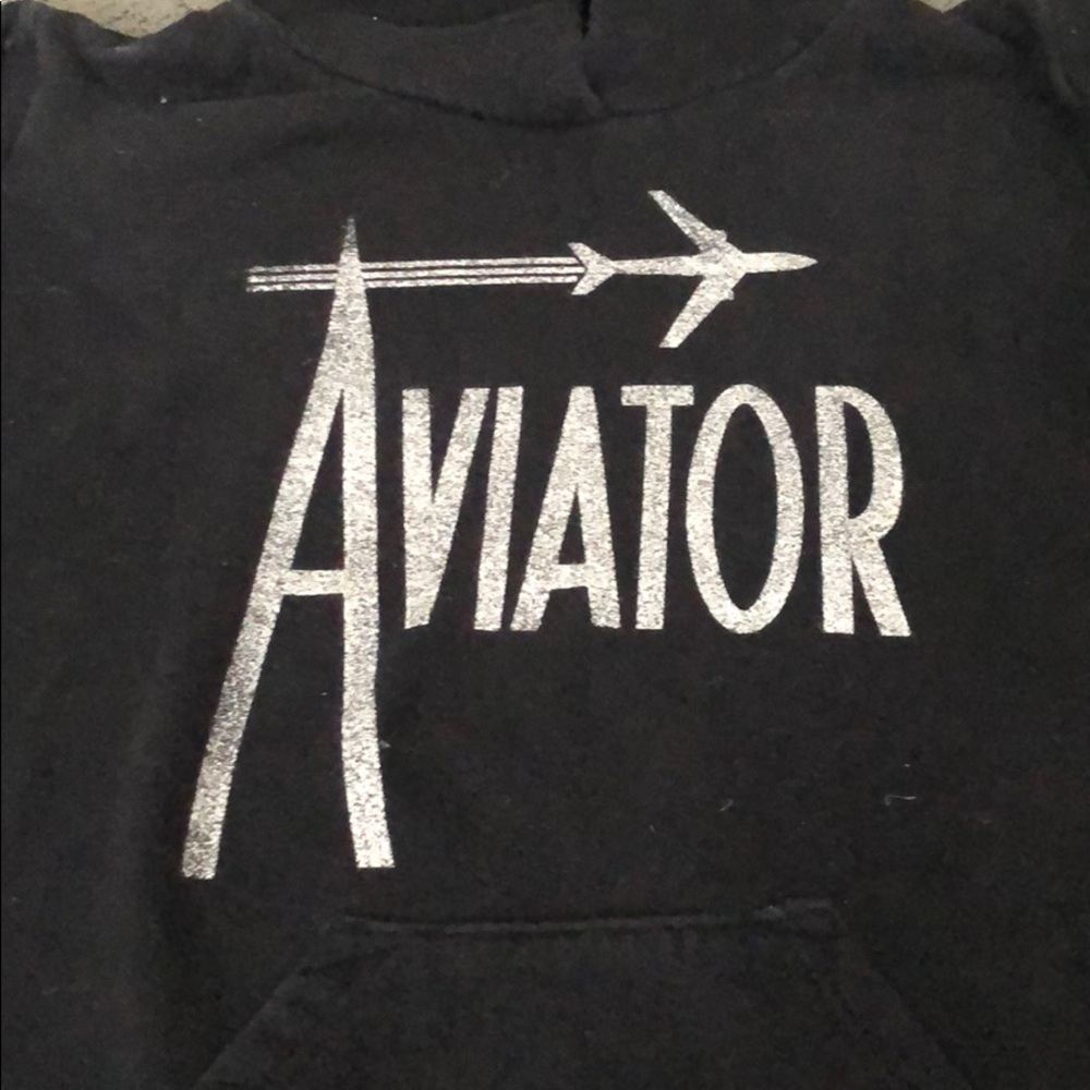 Jacks & Jokers boys black Aviator hoodie large (8) - Picture 2 of 3